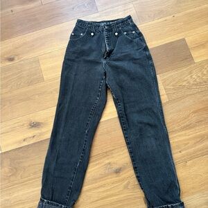 Vintage Wrangler Women's silver lake  Black Straight Leg Jeans